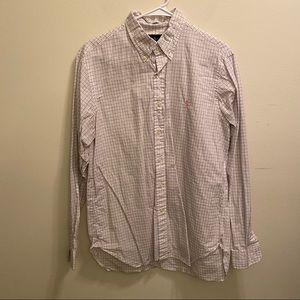 Polo Ralph Lauren White Plaid Shirt Large EUC